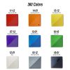 360 color samples, red, orange, yellow, purple, blue, green, white, gray, black